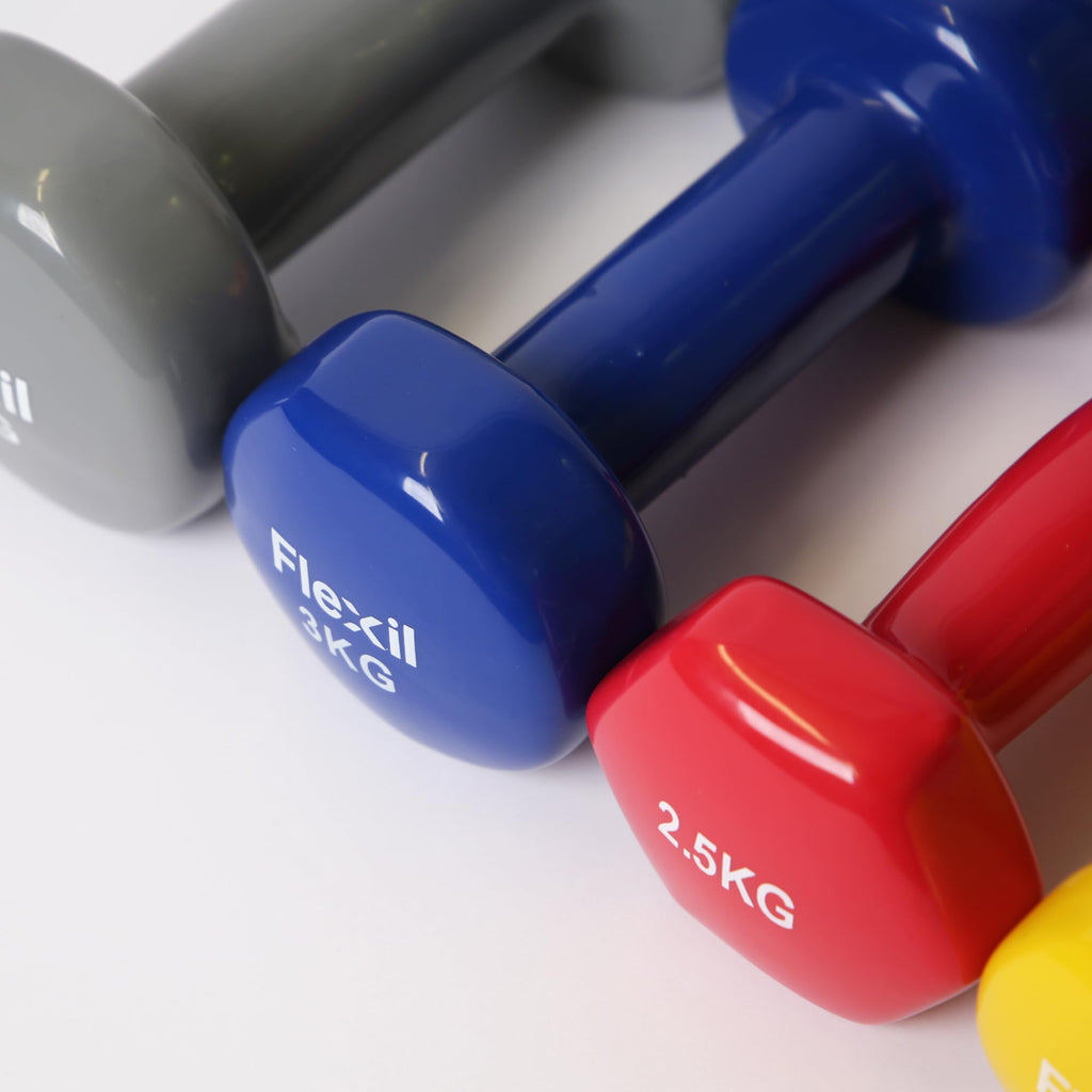 Jolof Store Vinyl Coated Cast Iron Dumbbell Hand Weights Set - 4kg