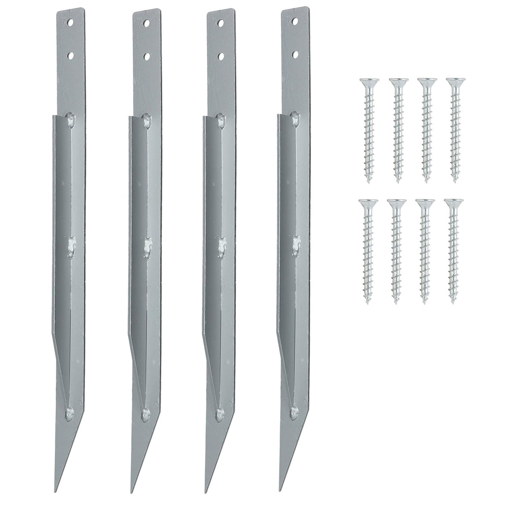 Clever Leon Ground Anchors for Swings | 4-Pack Galvanised Steel 450mm