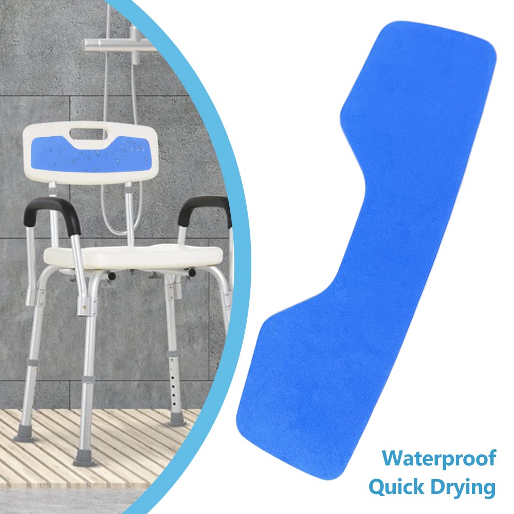 Shower Chair Back Mat, Bath Stool Backrest Non-Slip Cushion EVA Foam Pad with Adhesive for Handicap, Disabled, Elderly Back