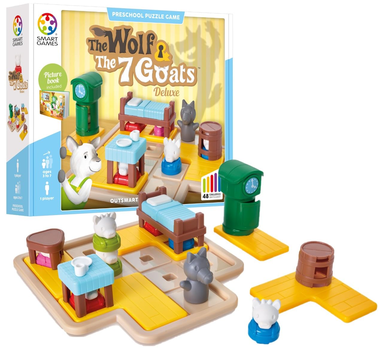 SmartGames Hide & Seek Deluxe Preschool Logic Puzzle - 48 Challenges
