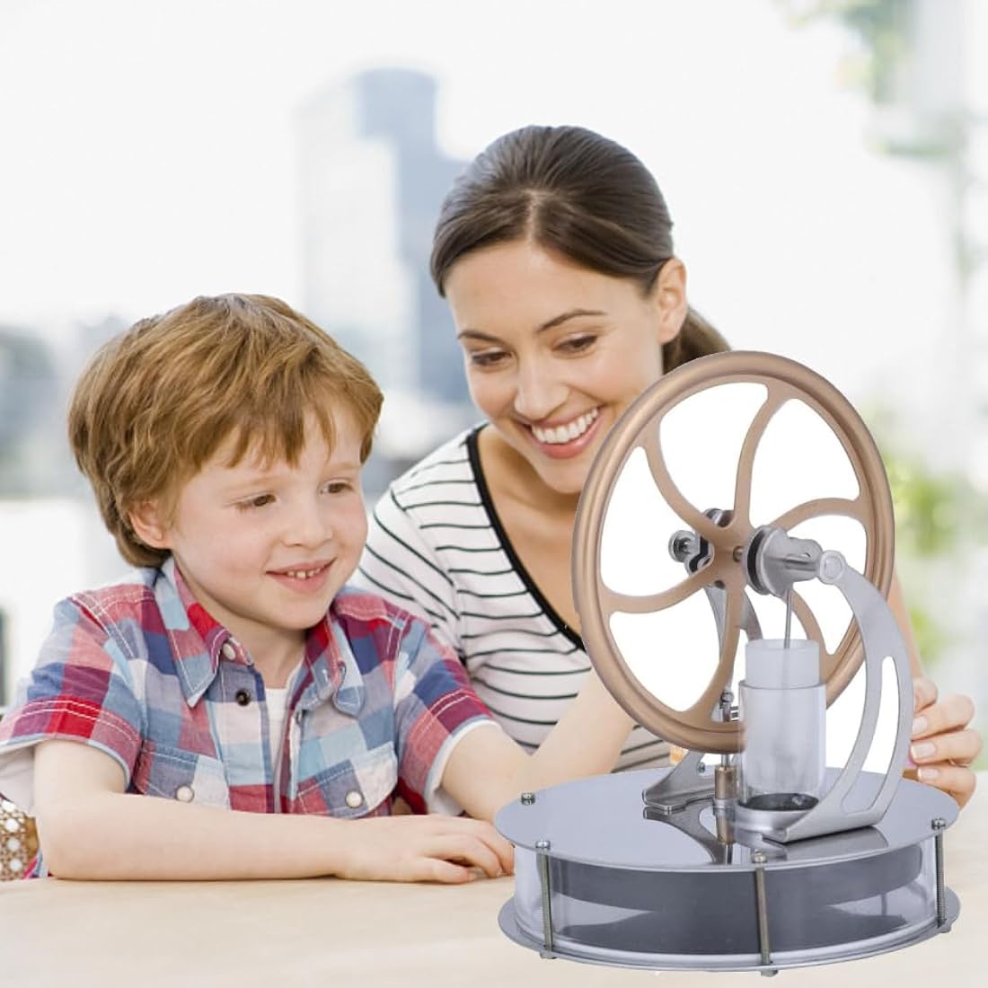 Regun Low Temperature Stirling Engine Model – DIY Steam Heat Physics Toy