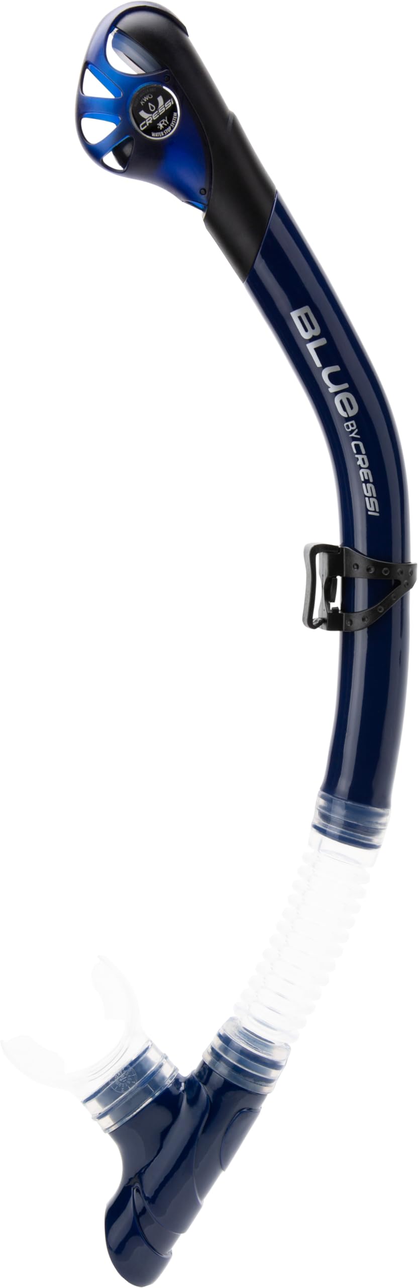 Cressi Tino & Scilla Adult Snorkeling Set - Dry Snorkel & Mask, Blue Navy