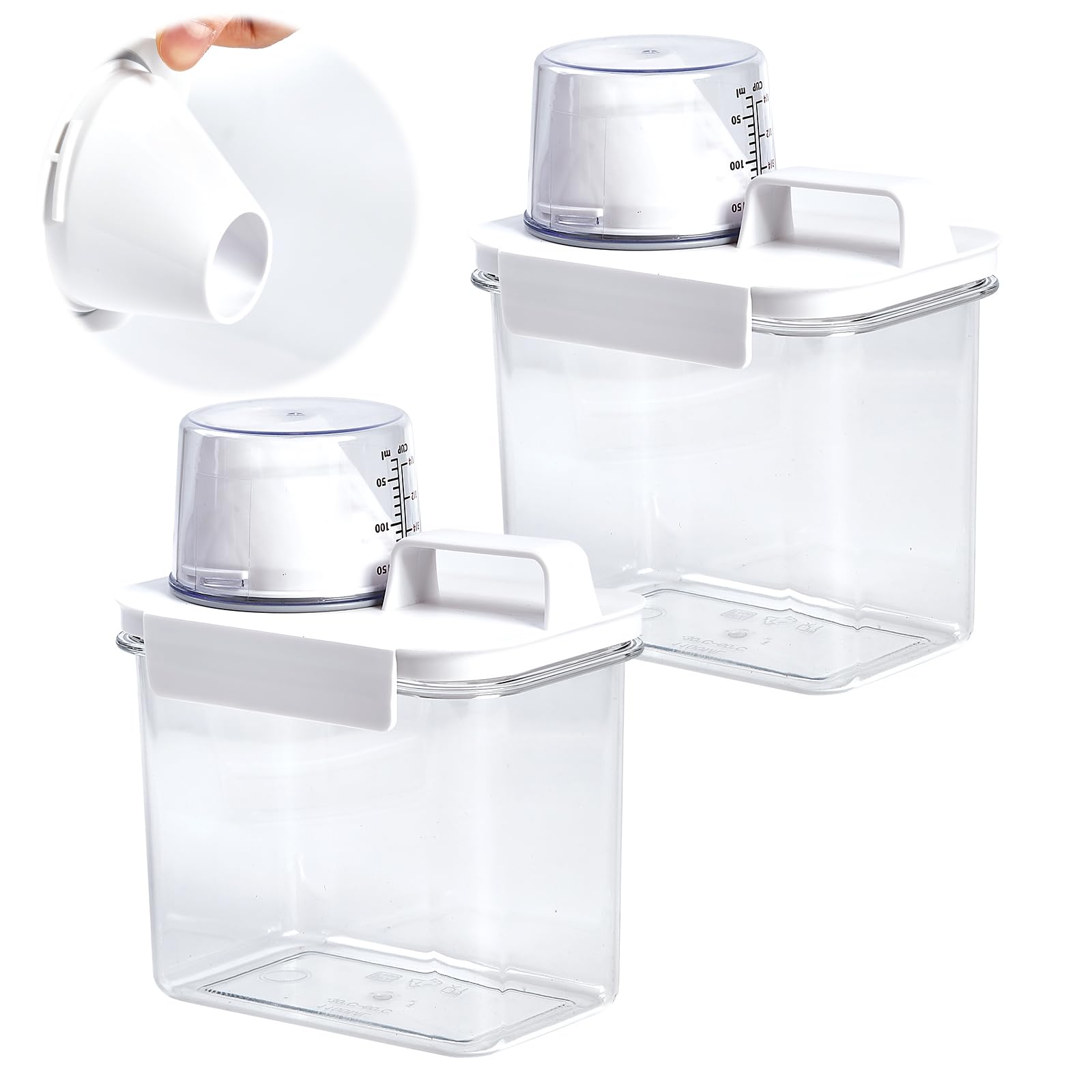 2-Piece Laundry Detergent Dispenser & Powder Storage - 1100ML