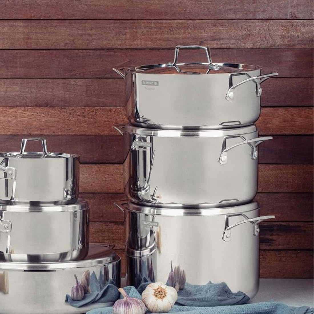 Tramontina 3-Ply Stainless Steel Casserole Dish - 24cm (4.4L) Induction