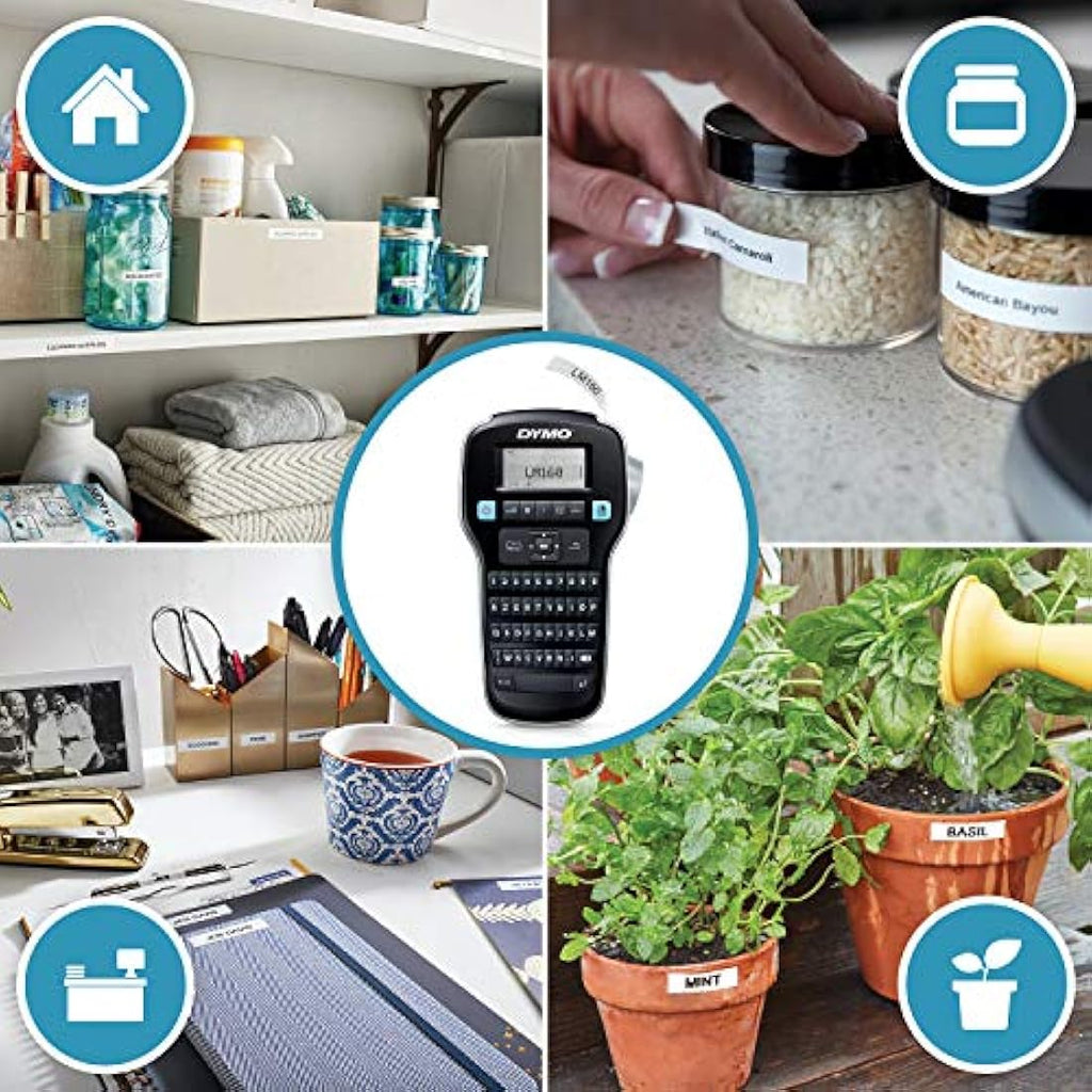 DYMO LabelManager 160 Portable Label Maker Kit | AZERTY | 3 D1 Tapes