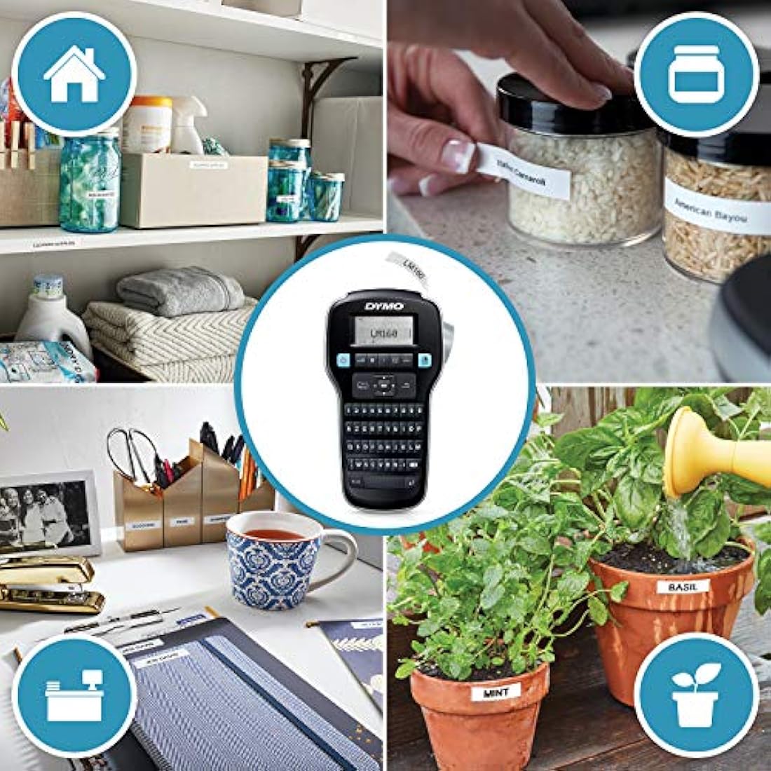 DYMO LabelManager 160 Portable Label Maker Kit | AZERTY | 3 D1 Tapes