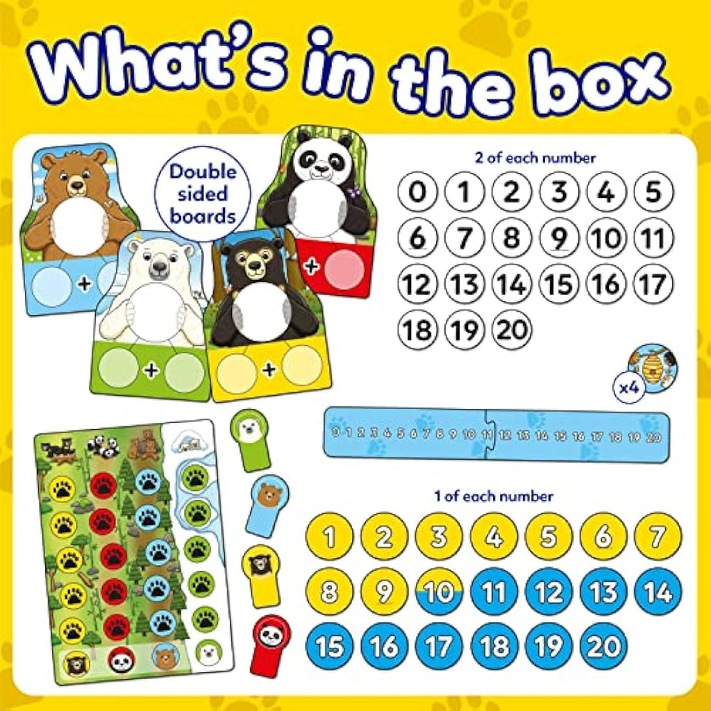 Orchard Toys Number Bears: Addition & Subtraction Math Board Game