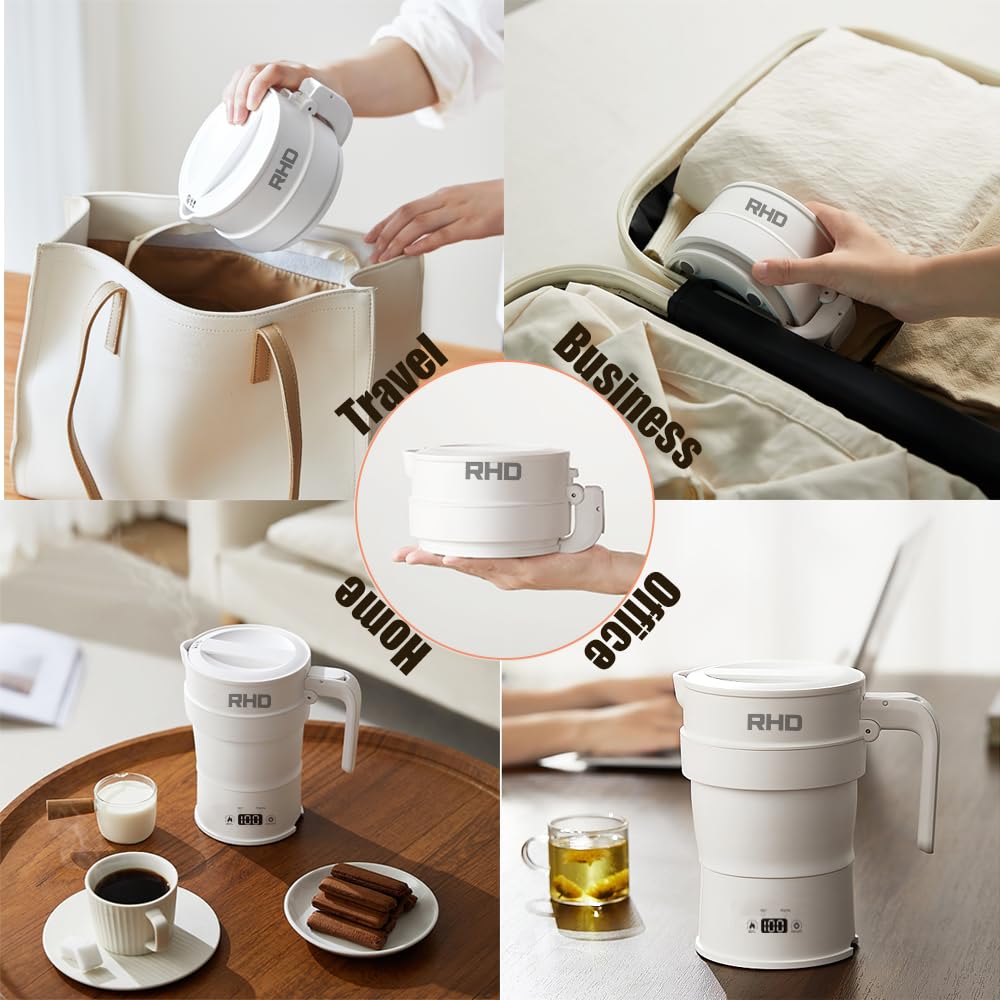 RHD 0.7L Foldable Electric Kettle – Portable Silicone Travel Kettle