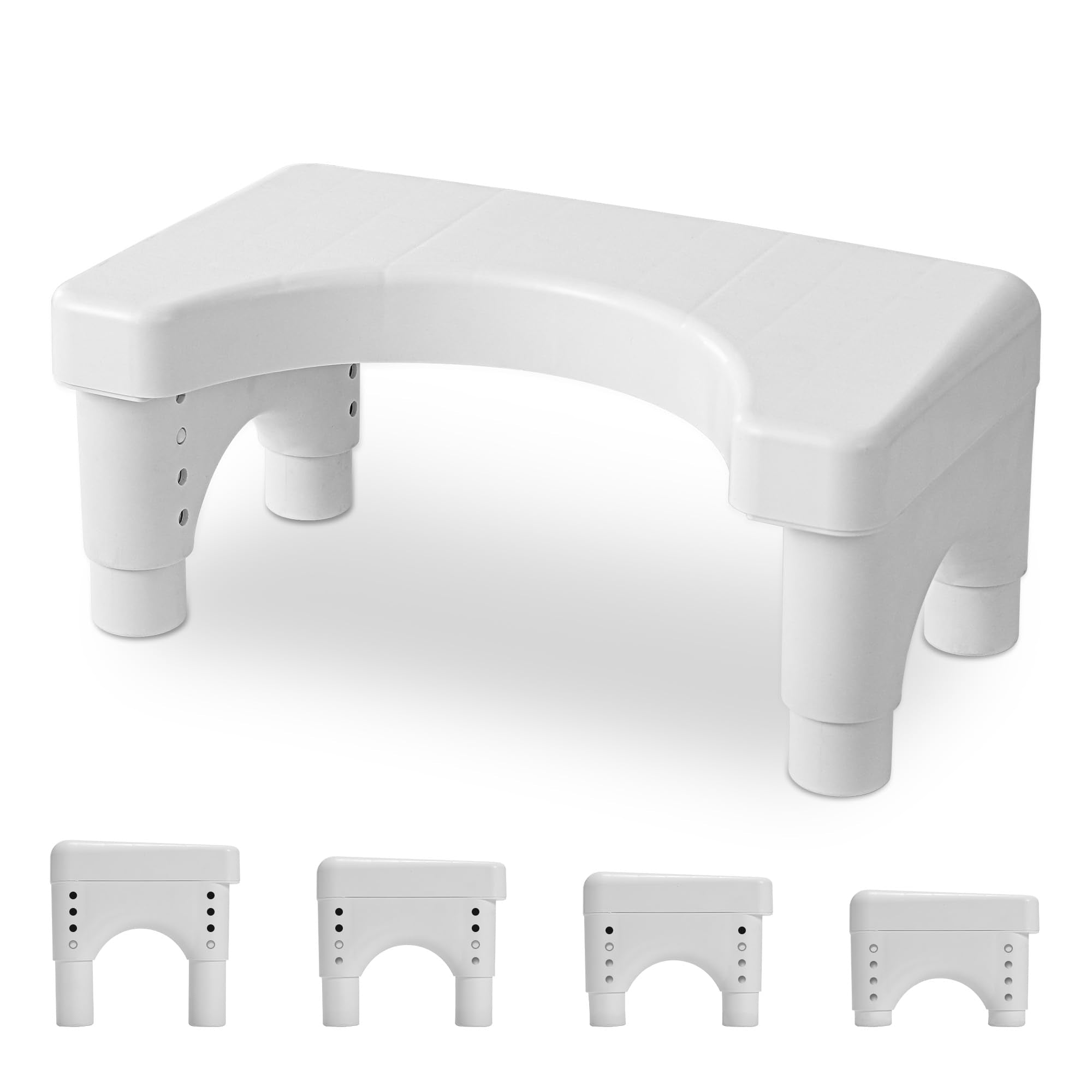 Fanwer Adjustable Toilet Stool – 6" to 8.5" Height Squatting Stool