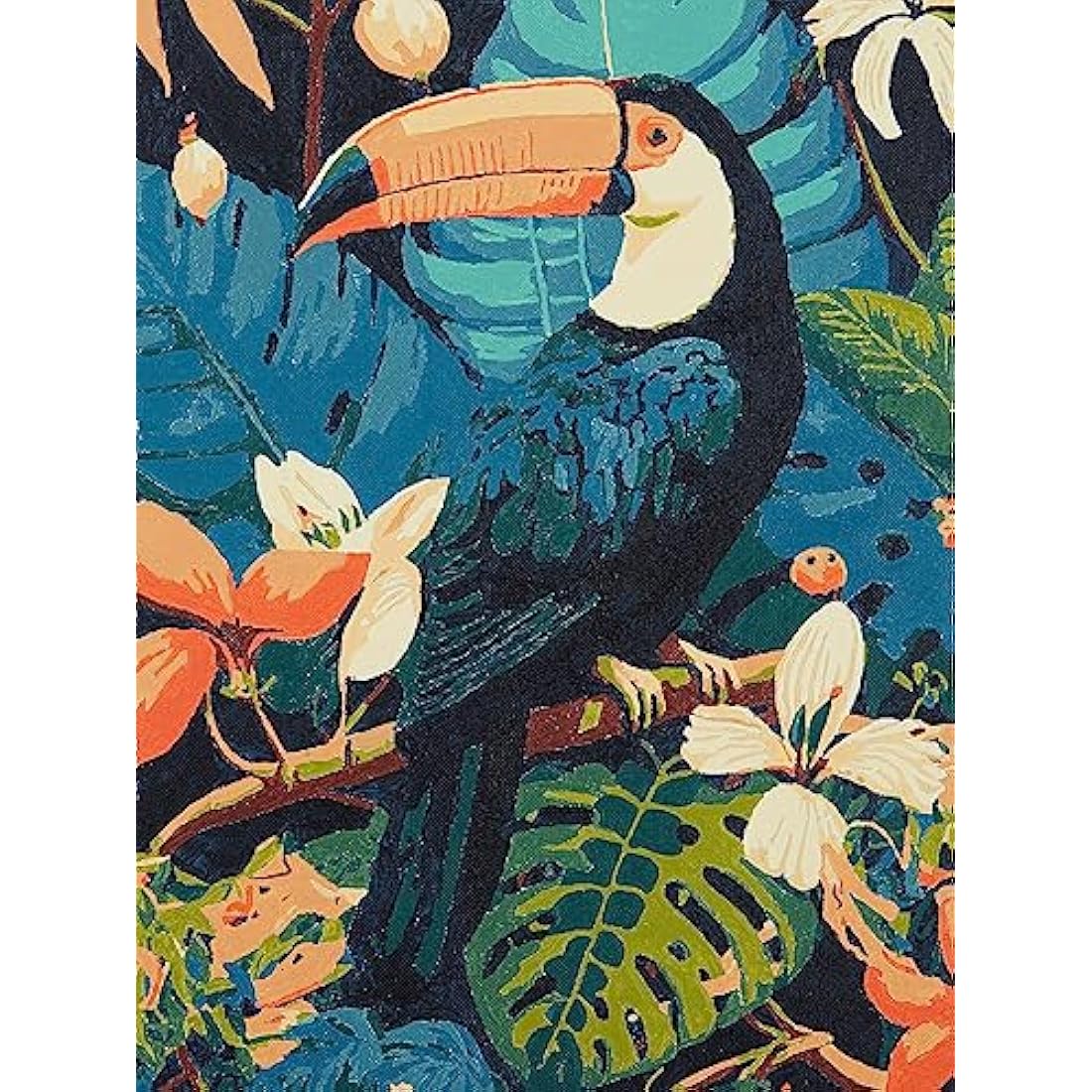 Dabble Paint by Numbers Kit for Adults - Floral Canvas with Wood Frame