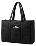 LOVEVOOK Puffer Quilted Laptop Tote Bag for Women - 15.6 inch Work Bag