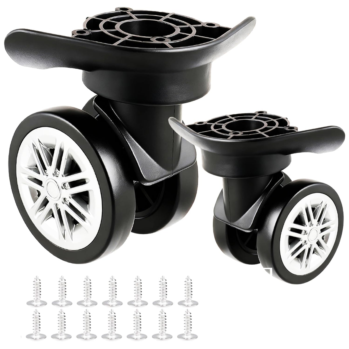 cddcwz 1 Pair Universal Suitcase Caster Mute Double Row Wheels