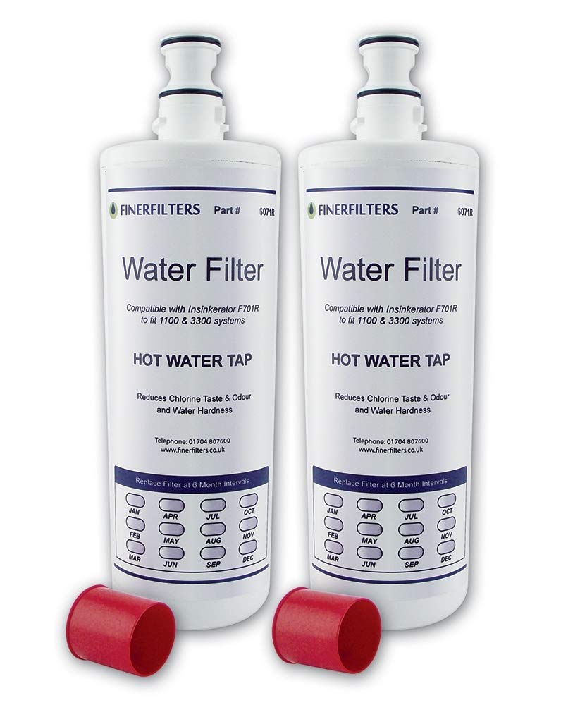 Finerfilters FF-40 Water Filter Cartridge for InSinkErator F-701R (2 Pack)