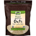 Now Foods Organic Steel Cut Oats – 907g Non-GMO Vegan Whole Grain