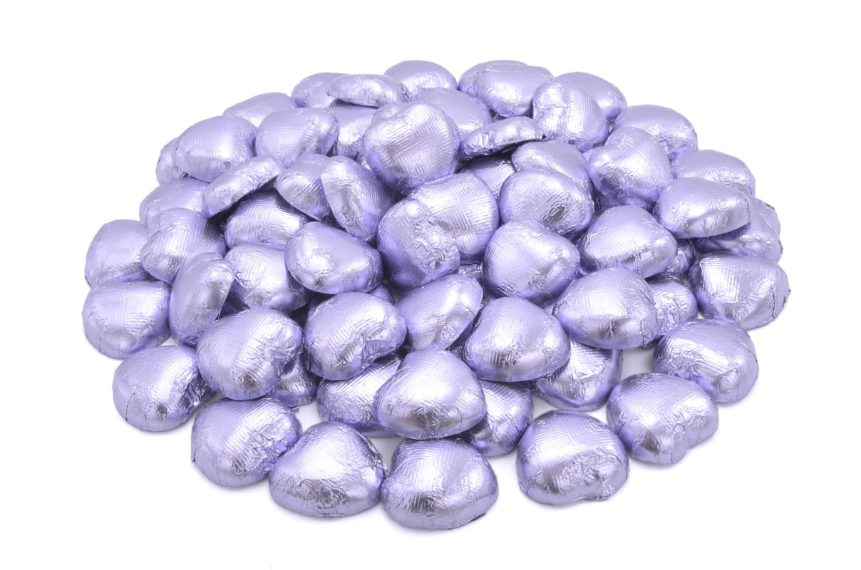 Wyeland Luxury Milk Chocolate Hearts | Lilac Wedding Favours - 1kg