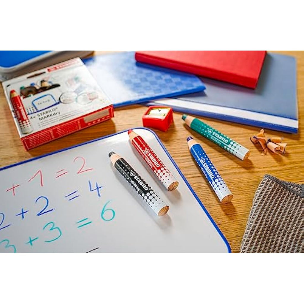 STABILO MARKdry Whiteboard & Flipchart Marker Pencil - Black - 30 Pack