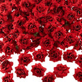 100 Pcs Red Artificial Silk Rose Heads for DIY Wedding Decor
