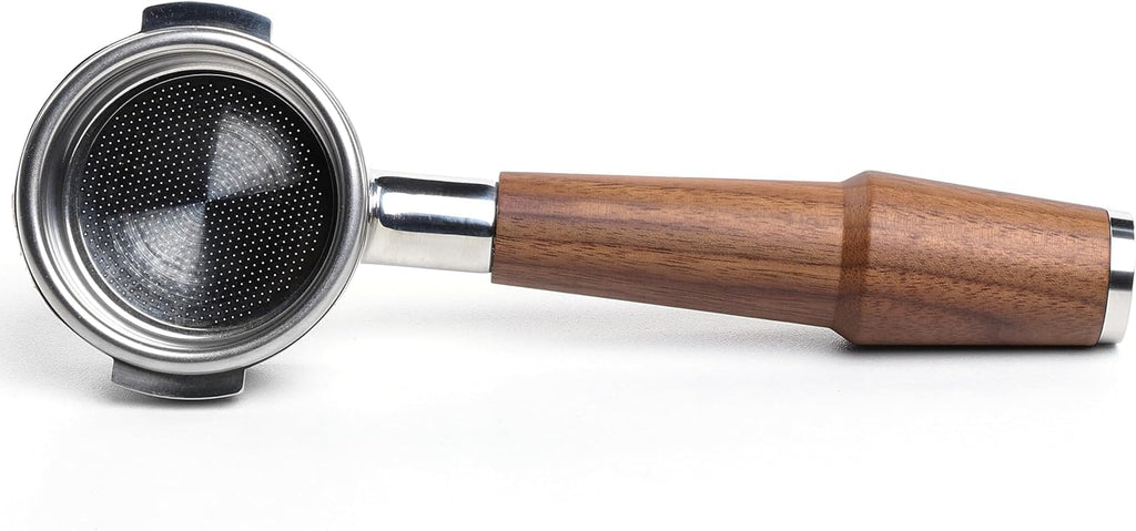 KNODOS Bottomless Naked Portafilter | Walnut Handle | E61 58mm Grouphead