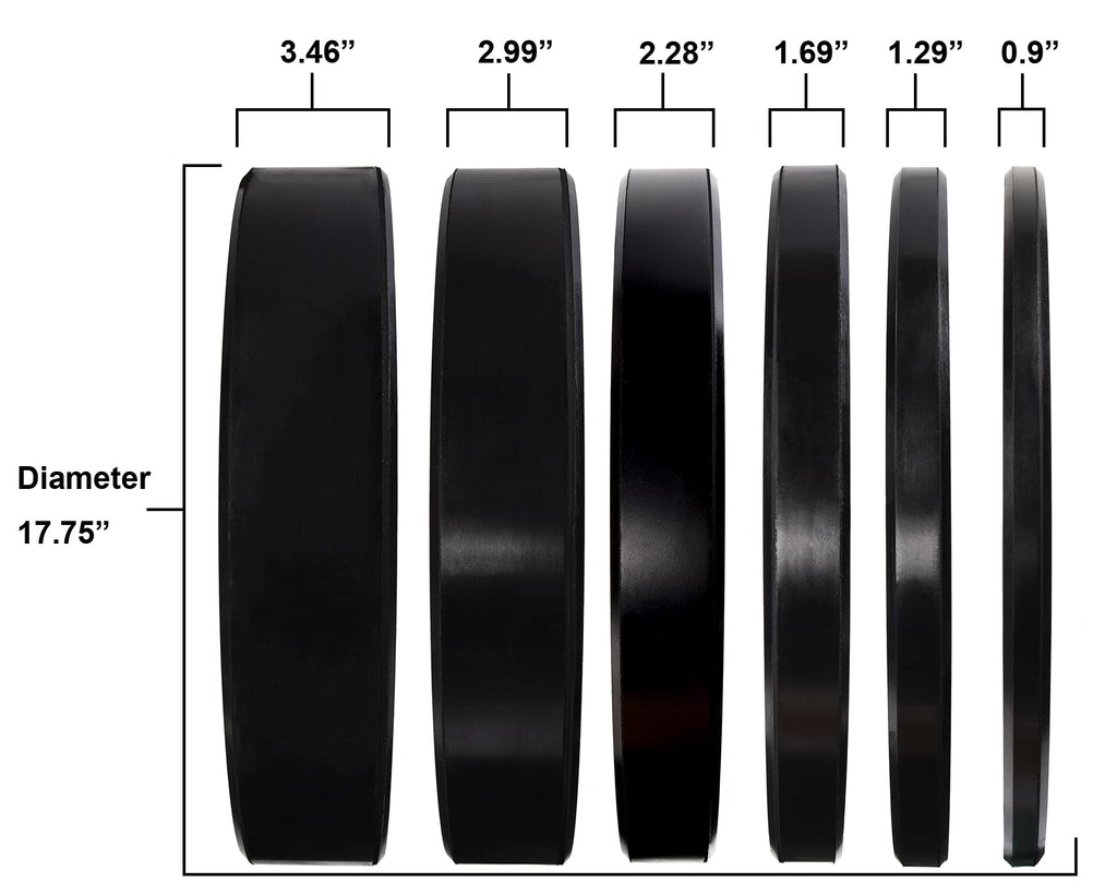 Signature Fitness 55LB Olympic Bumper Plates | Virgin Rubber, Pair