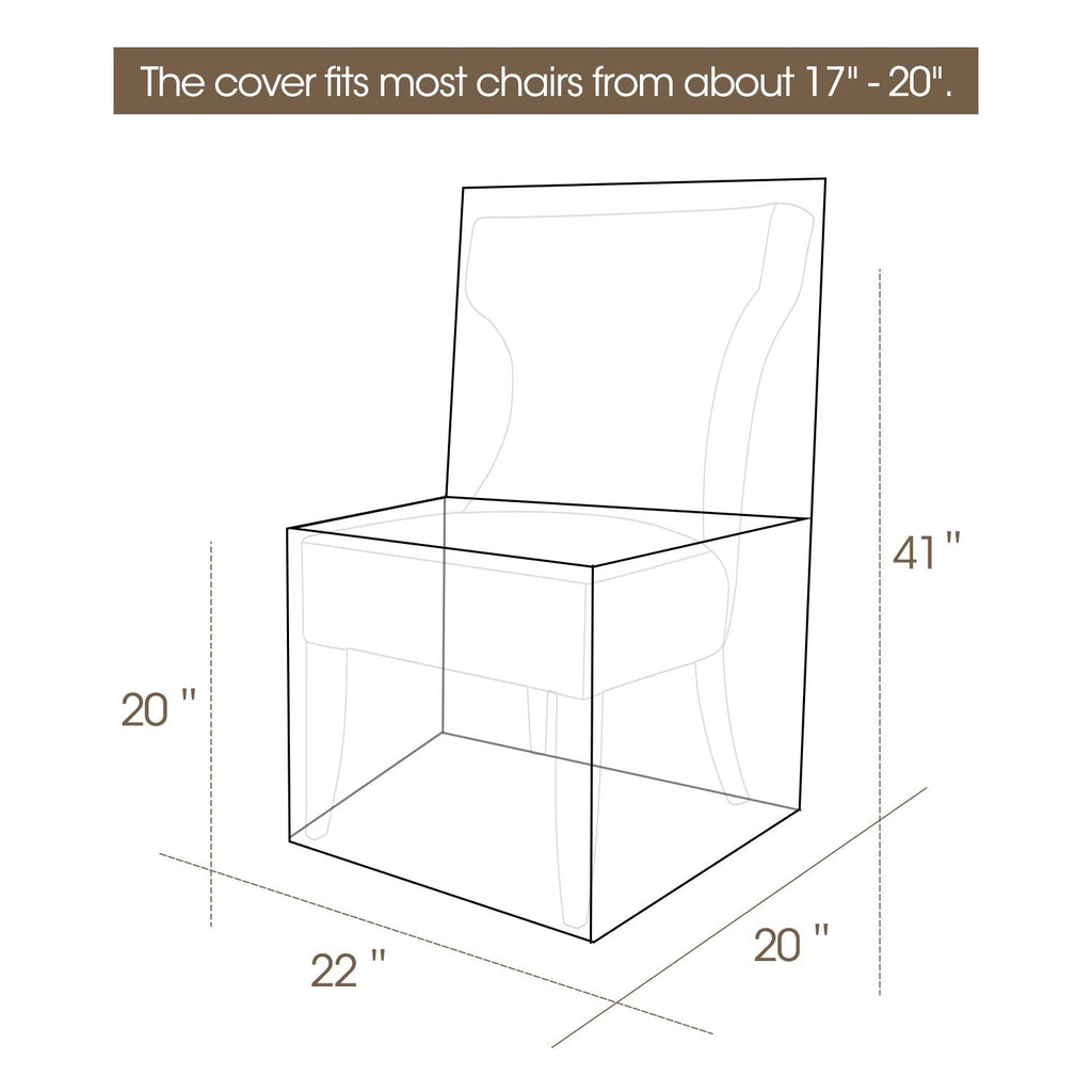 Mardili Clear PVC Dining Chair Protector - 4 Pack Waterproof Slipcovers