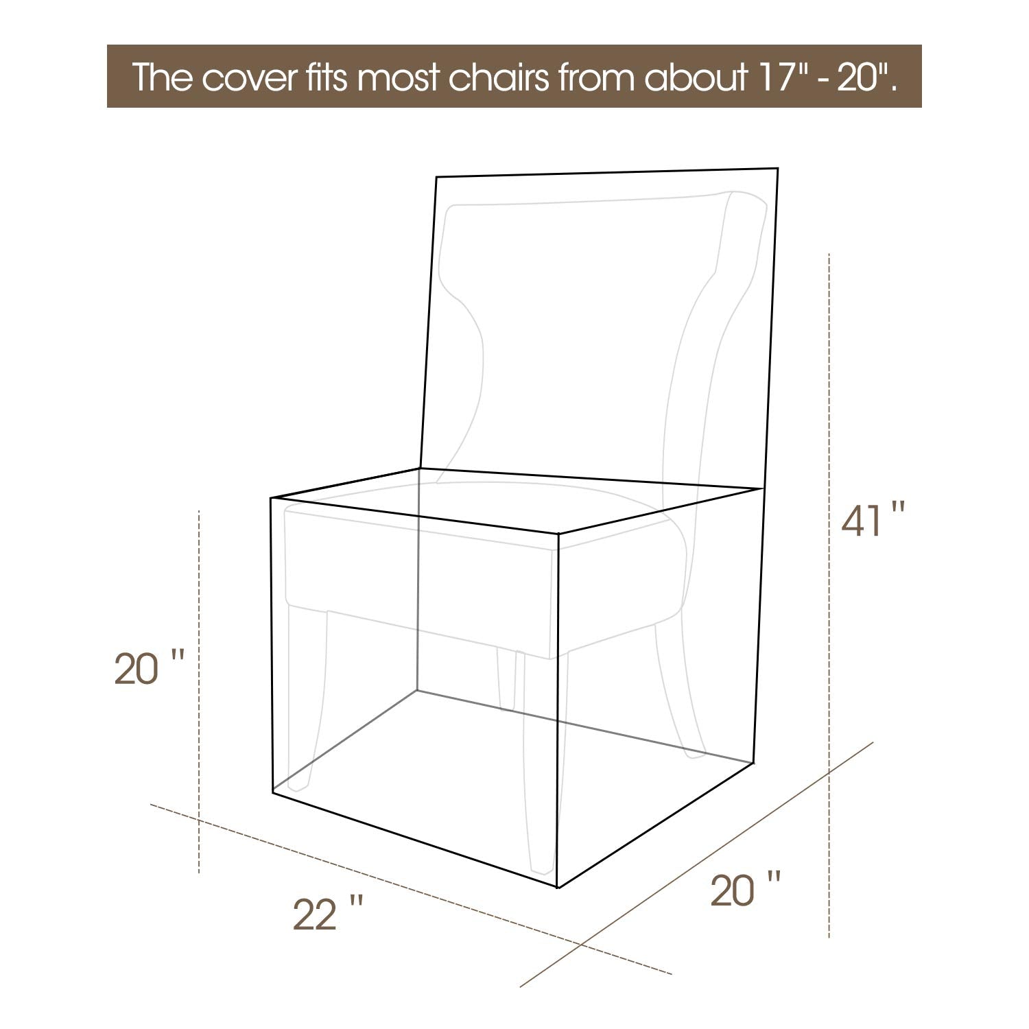 Mardili Clear PVC Dining Chair Protector - 4 Pack Waterproof Slipcovers