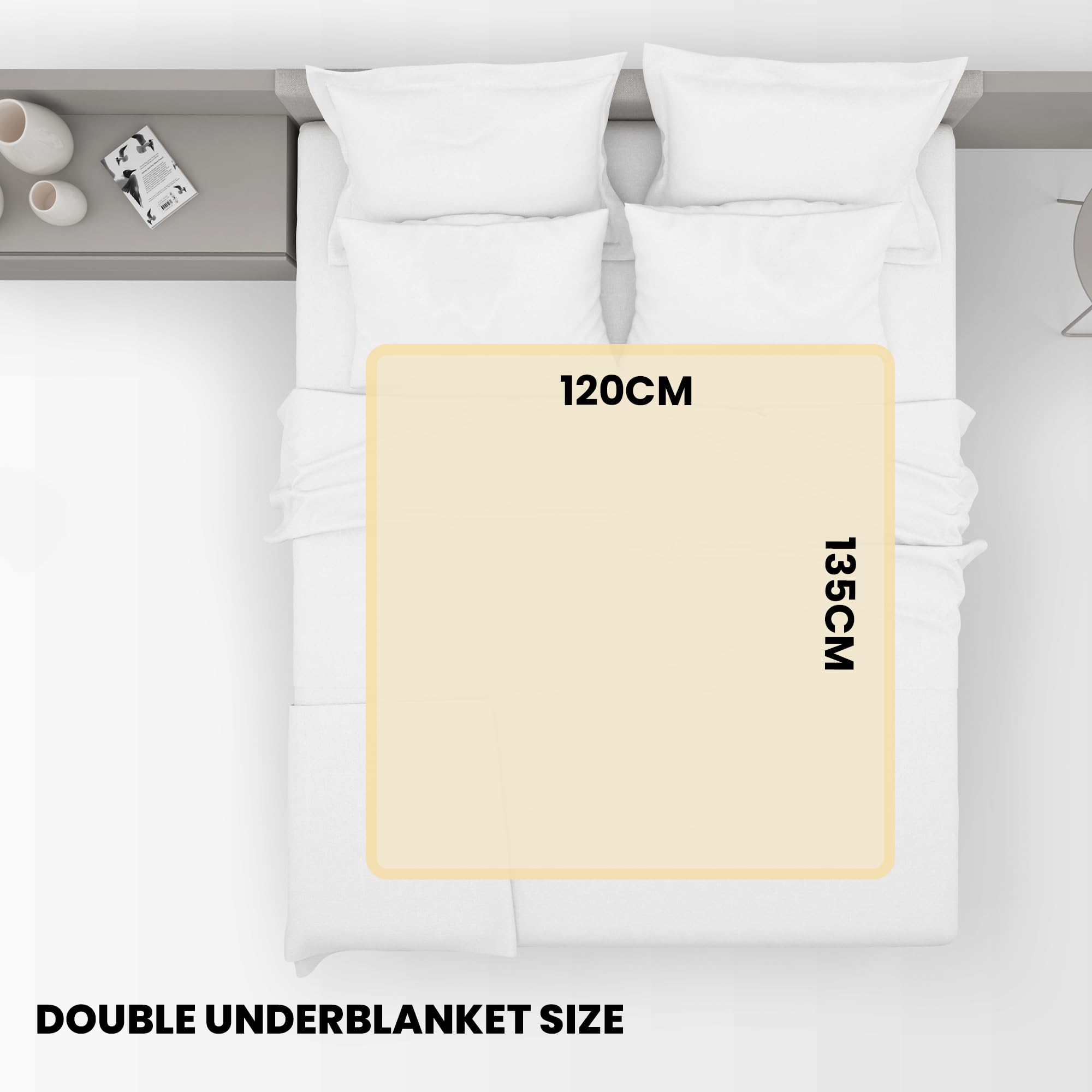 Schallen Electric Heated Blanket – Double Soft Fleece with 3 Heat Settings