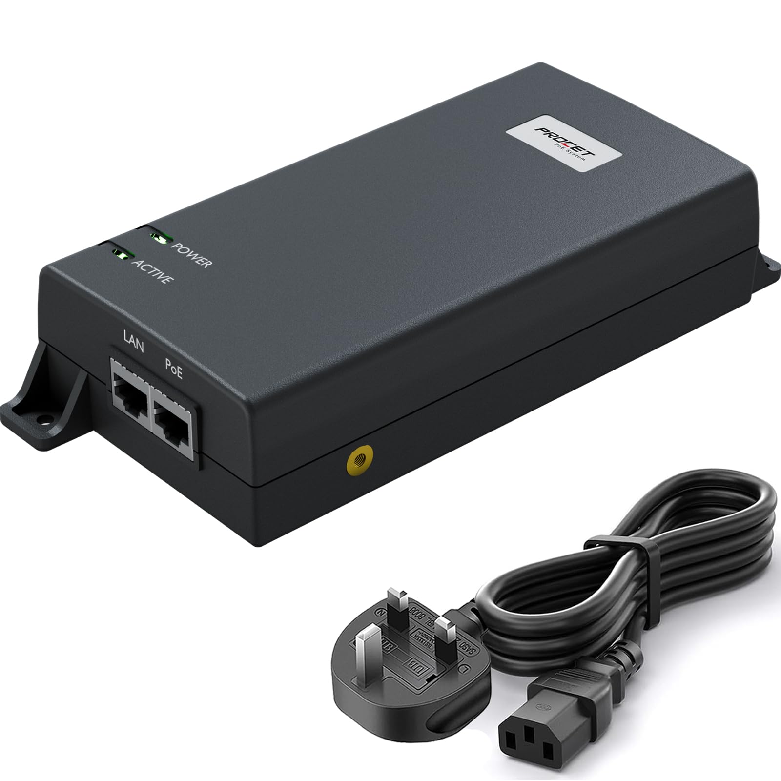 PROCET 60W Gigabit PoE Injector | 6KV Surge Protection for UniFi & eero
