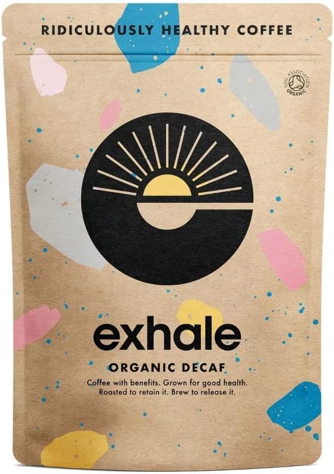 Exhale Organic Ground Decaf Coffee – 450g Single Origin Arabica
