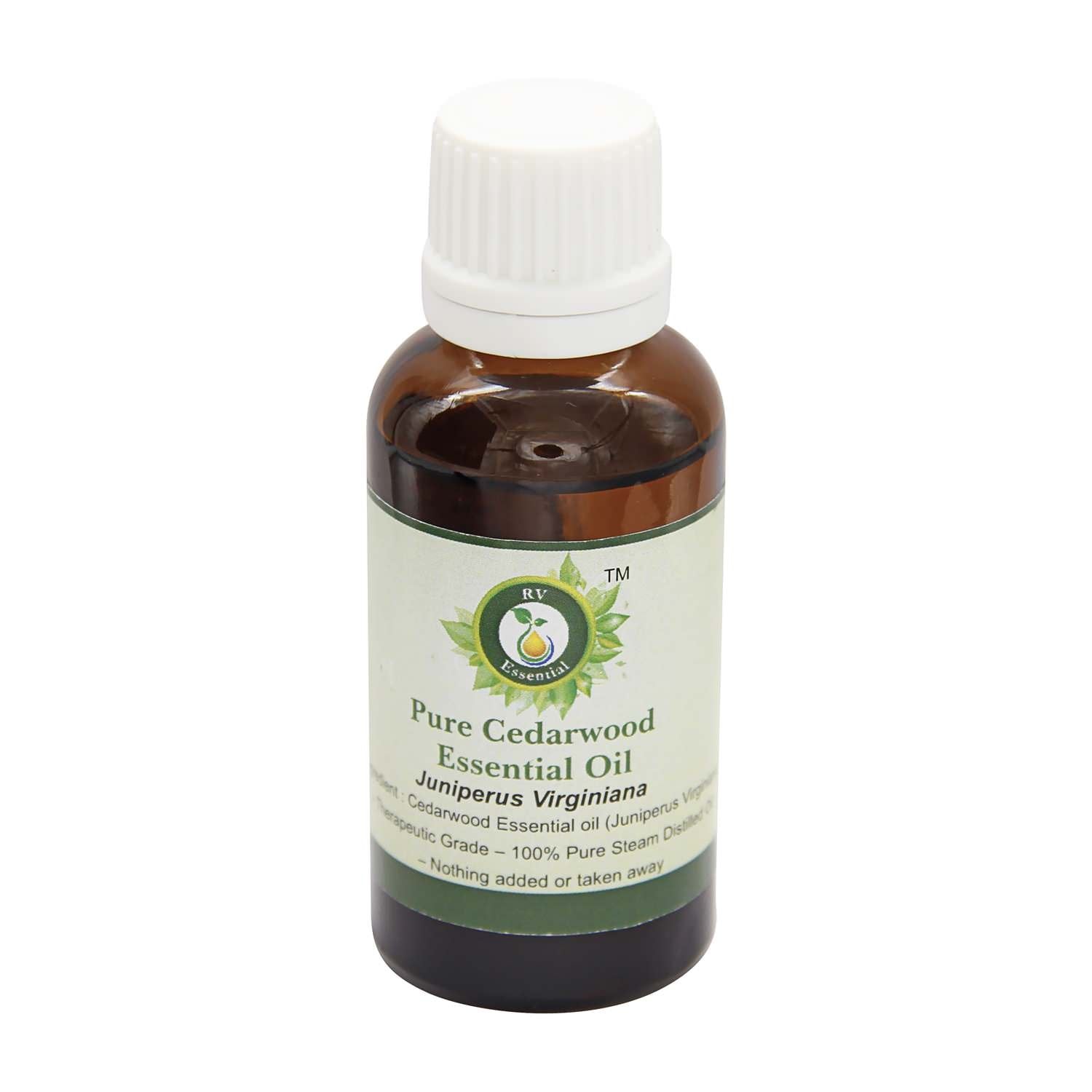R V Essential Cedarwood Essential Oil - 100% Pure Steam Distilled 30ml