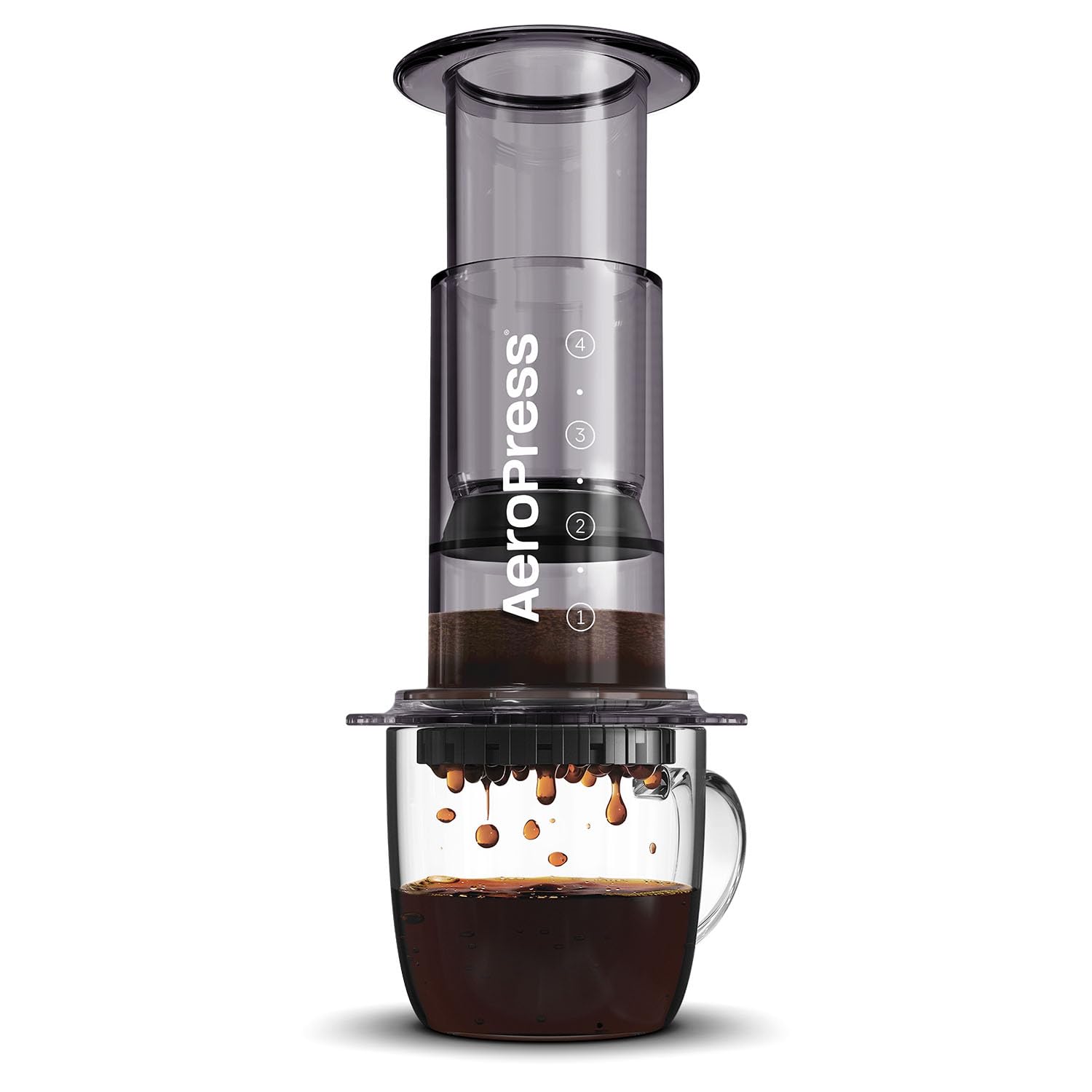 AeroPress Clear Coffee Press – Shatterproof Tritan 3-in-1 Brewer