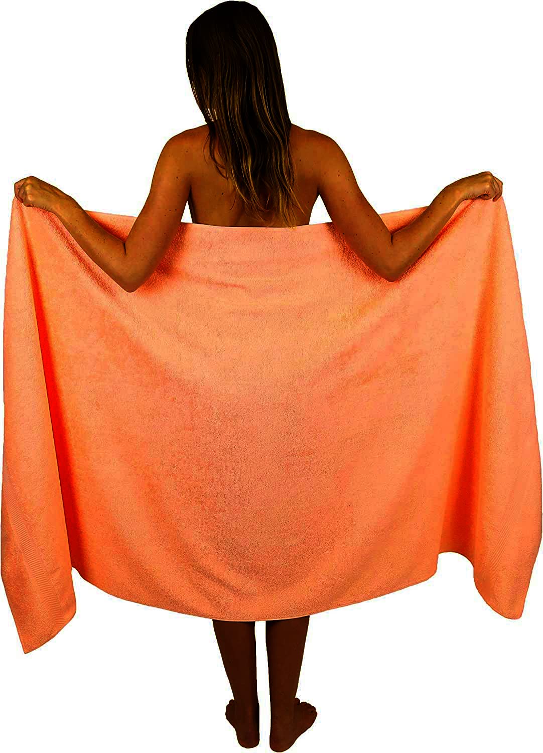 Extra Large Bath Sheet – 100x200cm 600GSM Terry Cotton Orange
