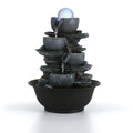 Dyna-Living Tabletop Water Fountain with LED Crystal Ball & Automatic Pump