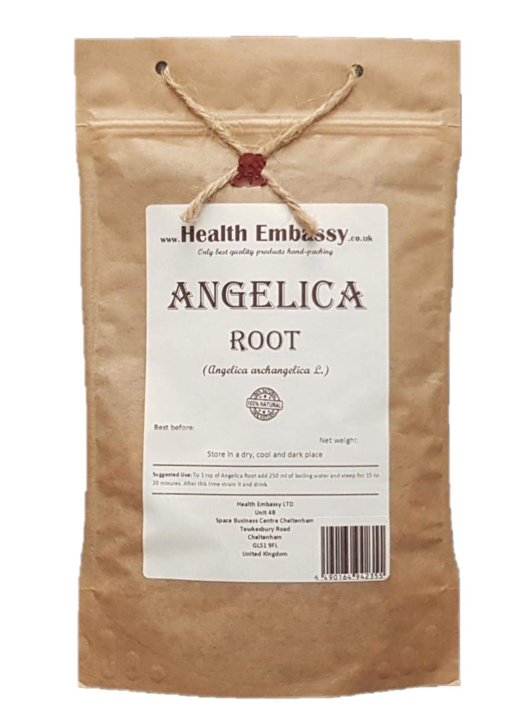 Health Embassy Angelica Root (Angelica archangelica L) - Dried Herb 100g