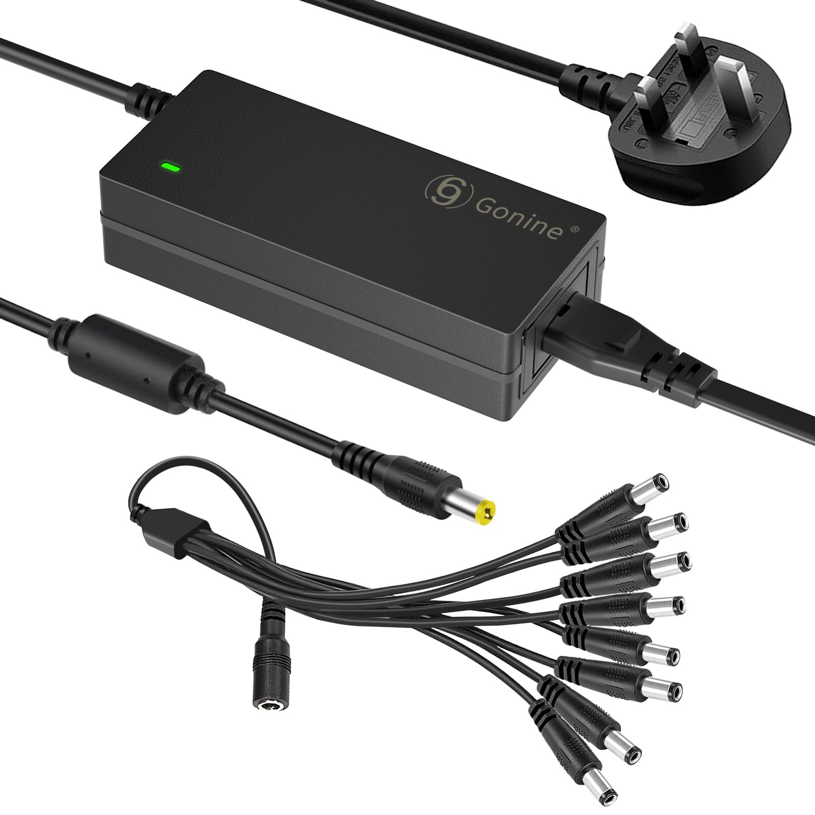12V 5A 60W CCTV Power Adapter with 8-Way Splitter Cable
