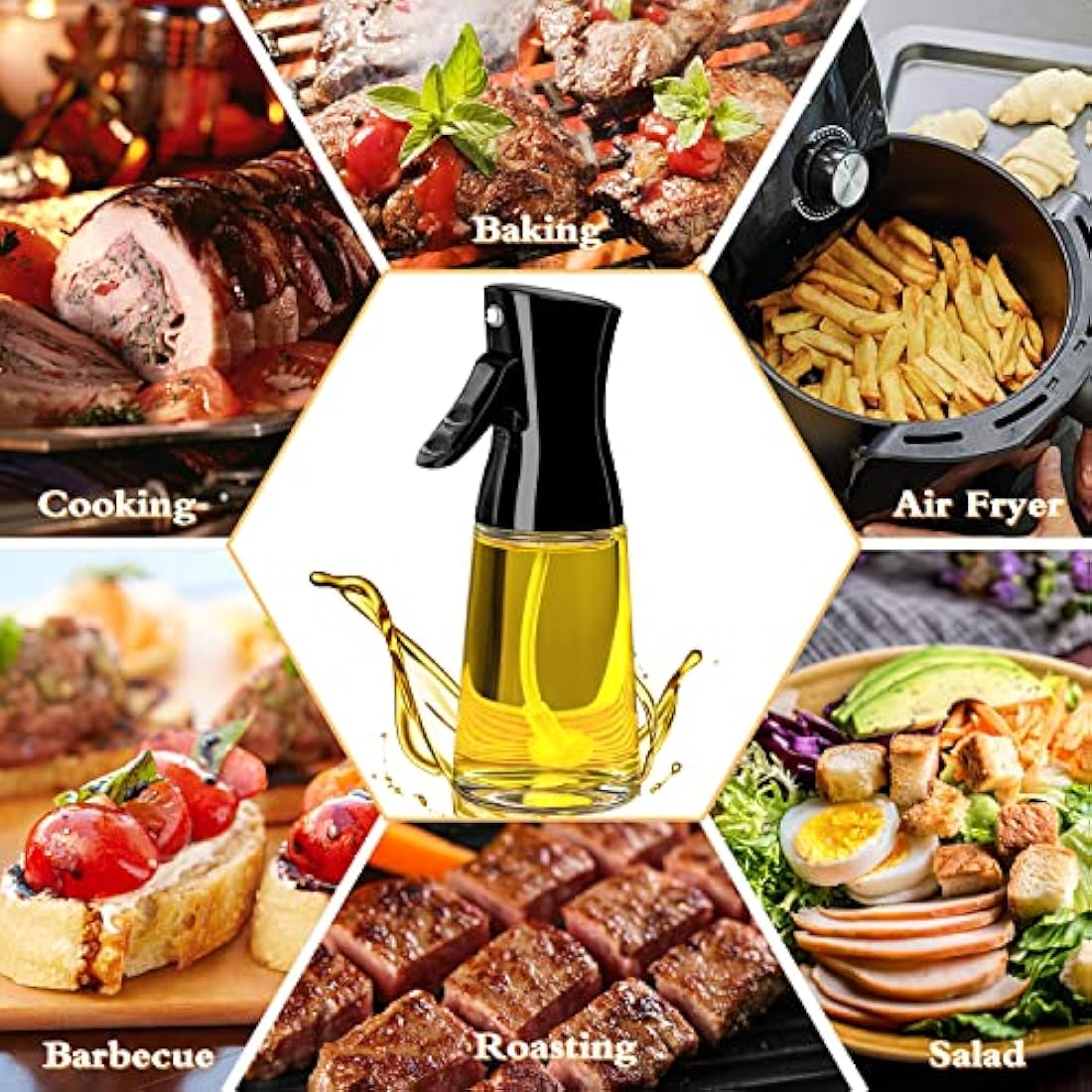 Olive Oil Sprayer – 180ml Glass Mister for Air Fryer & Cooking