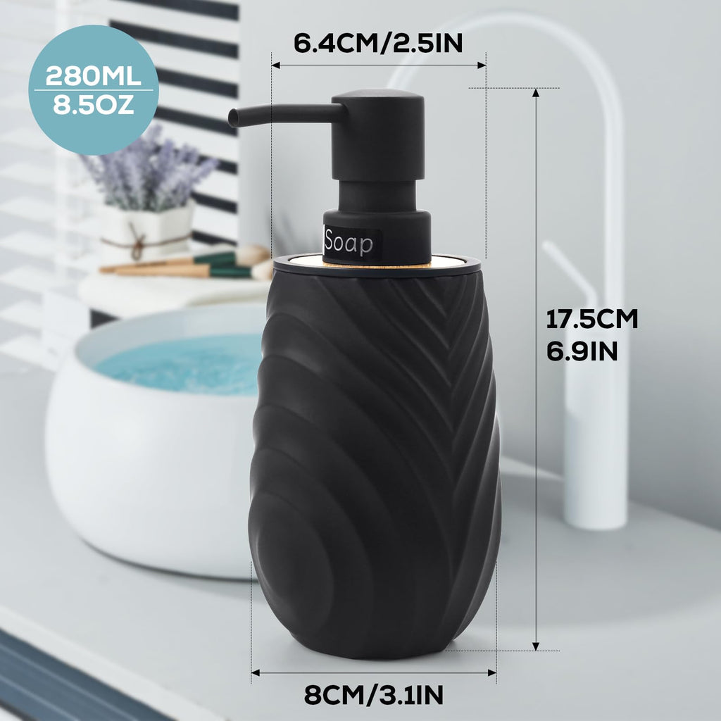 Hand Soap Dispenser Bathroom Bamboo with Texture, Soap Dispenser Kitchen - image 2