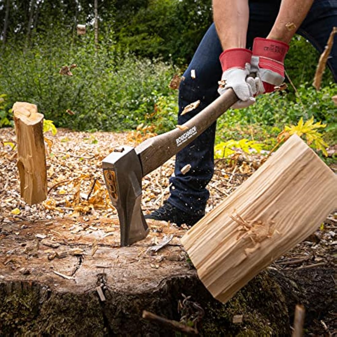 Roughneck Log Splitting Maul – 2kg Dual Wedge Head Hickory Handle