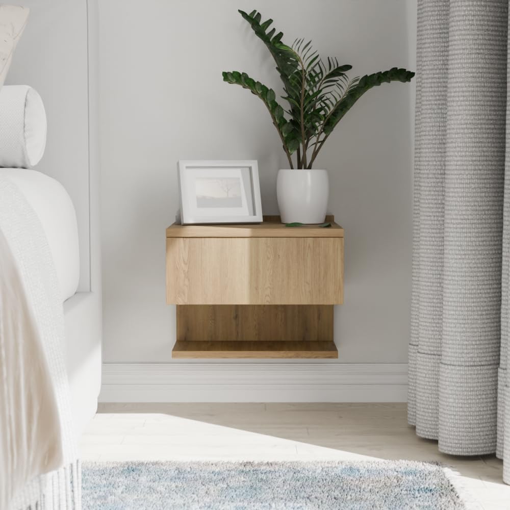 Floating Bedside Table – Sonoma Wall Mounted Drawer