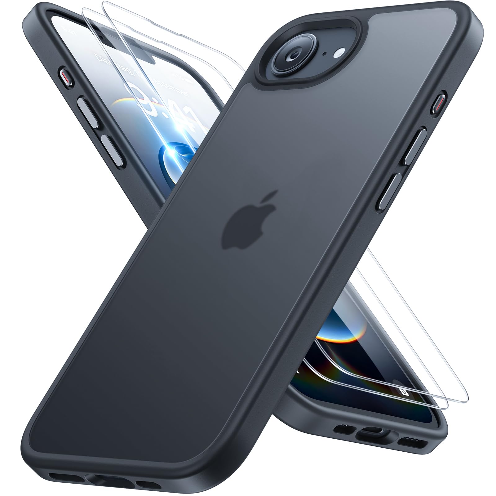 Miracase iPhone 16e Case with 2 Screen Protectors – Matte Shockproof Slim
