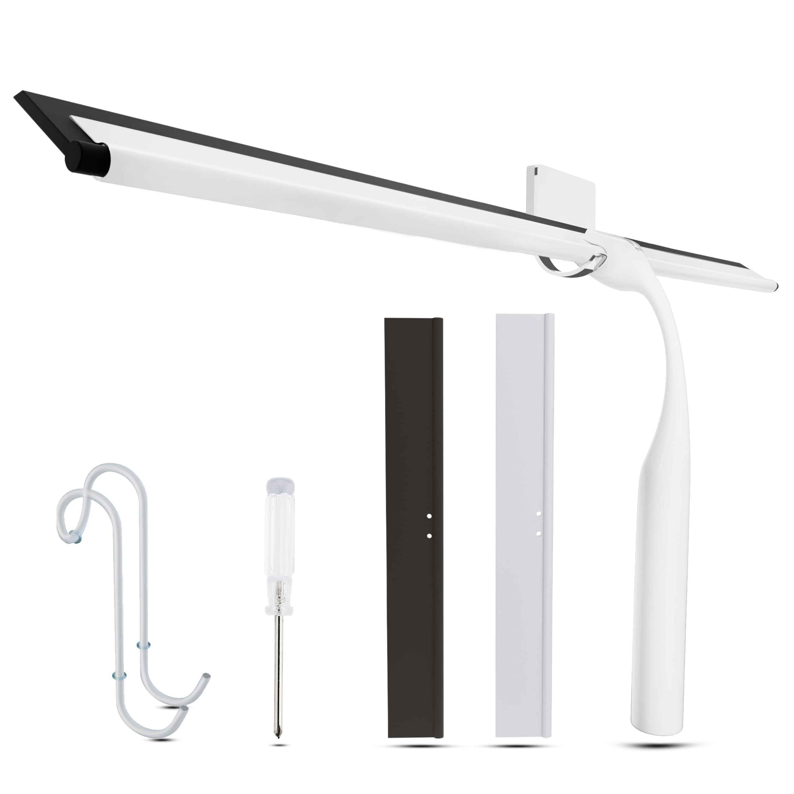 Wunset 40cm White Shower Squeegee – 6pc Stainless Steel Window Set