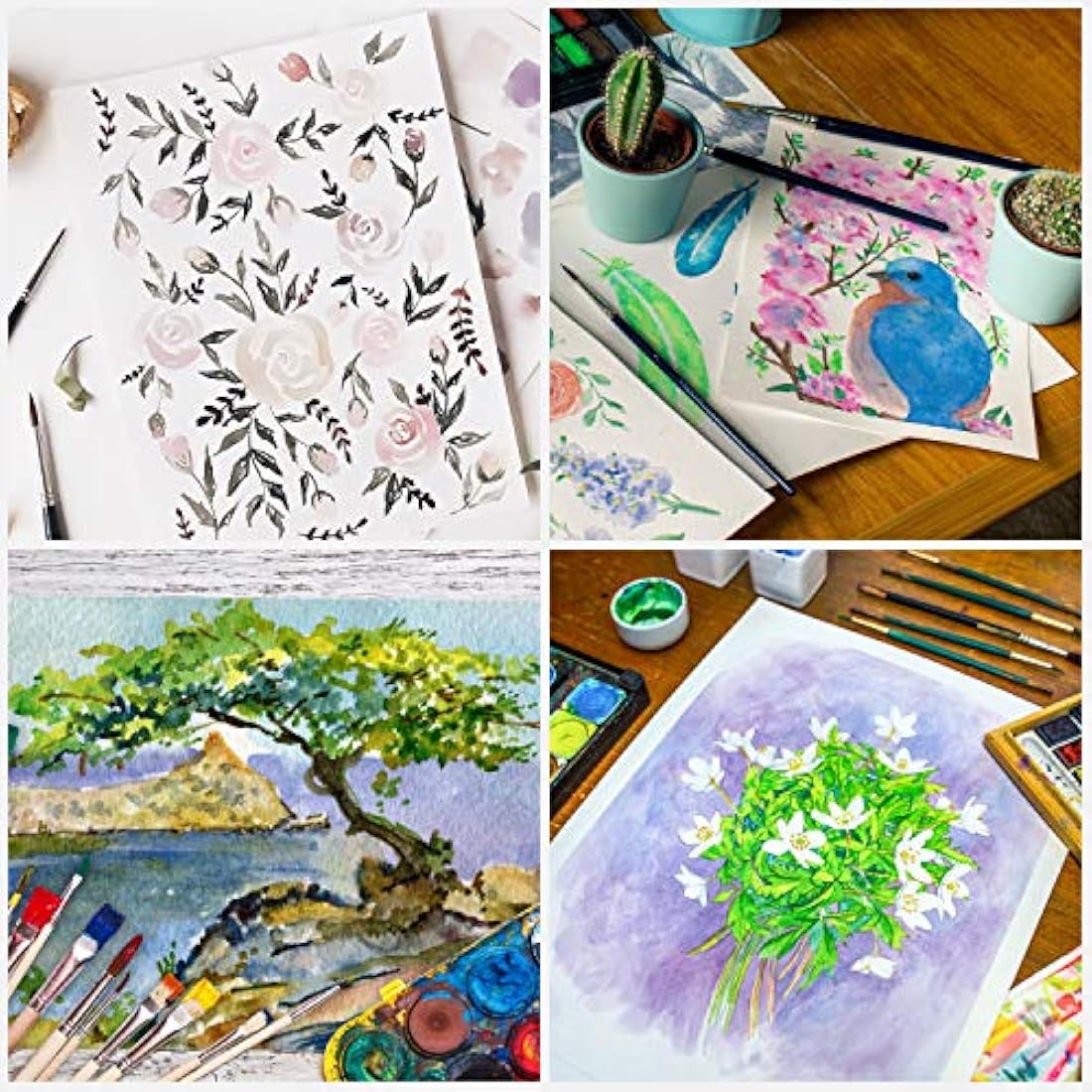 Belle Vous A4 Watercolour Paper - 125 Sheets 200 GSM Acid-Free White