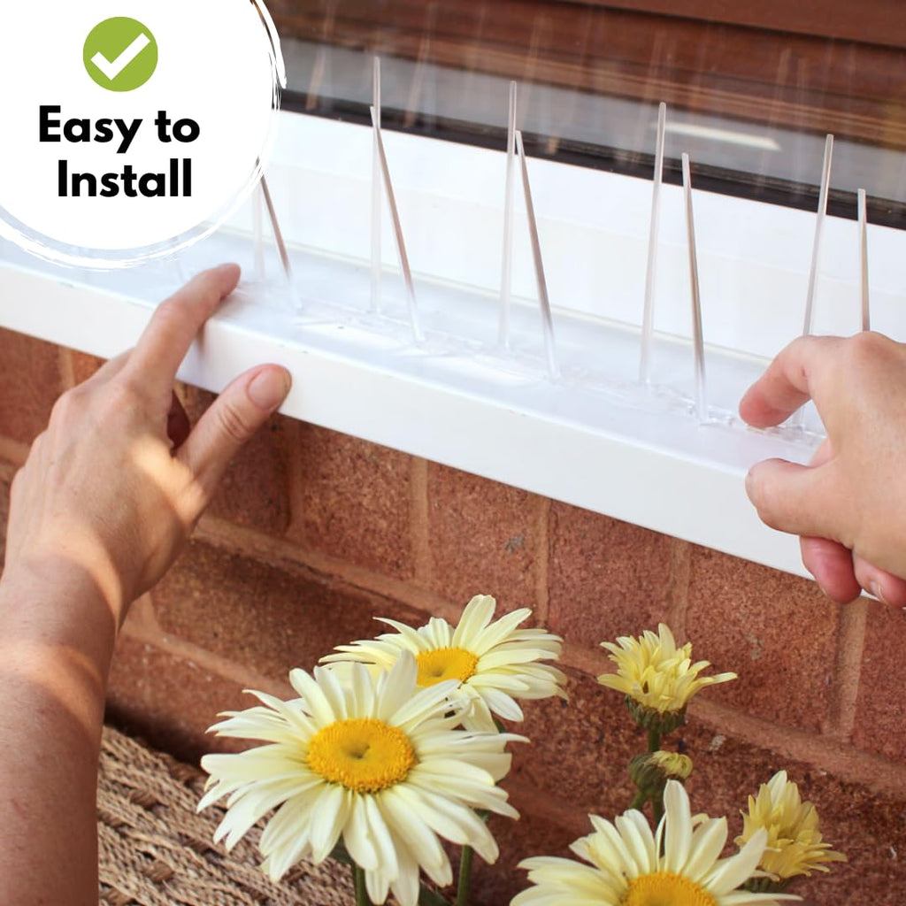 Defender Narrow Plastic Bird Spikes - 20m Pigeon Deterrent Pack