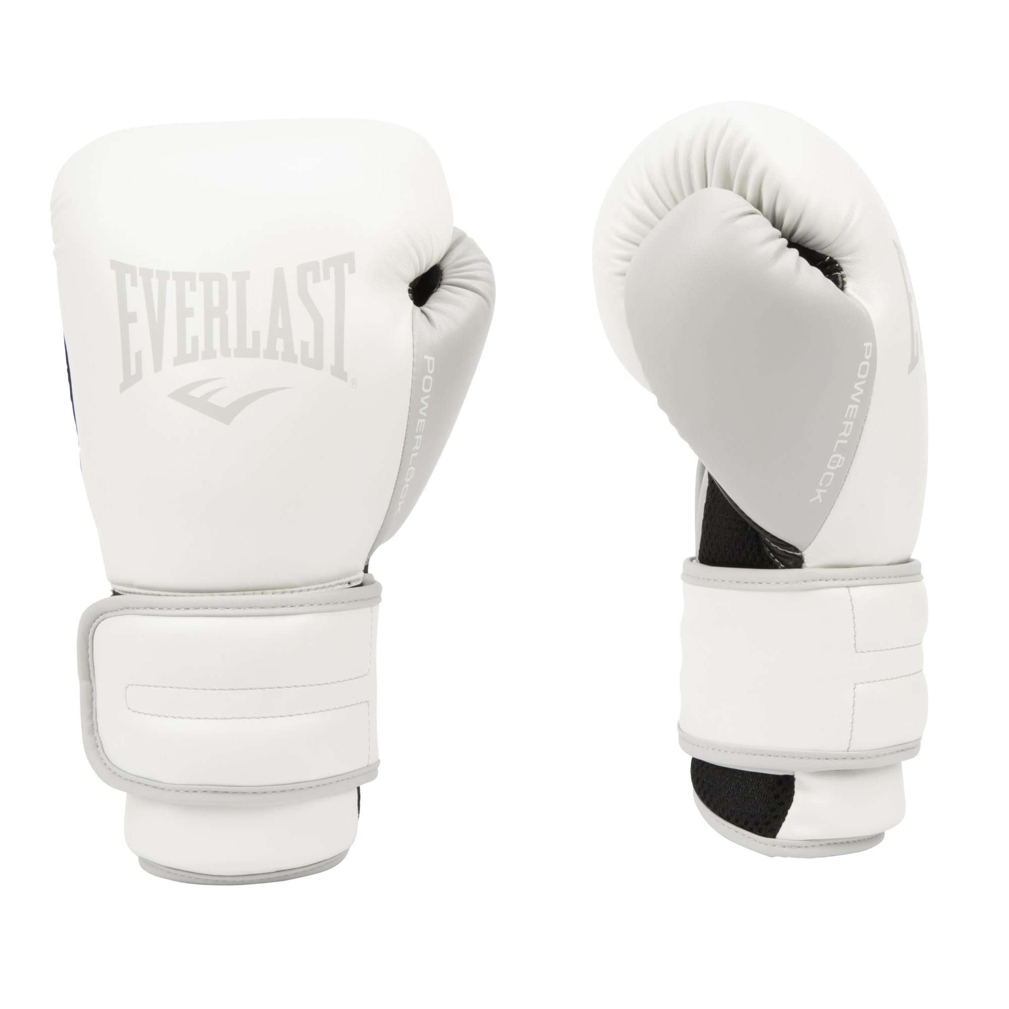 Everlast Powerlock 2R Training Boxing Gloves - White - 12oz PU Leather