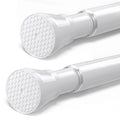 2-Pack White Tension Shower Curtain Rods, 75-160cm