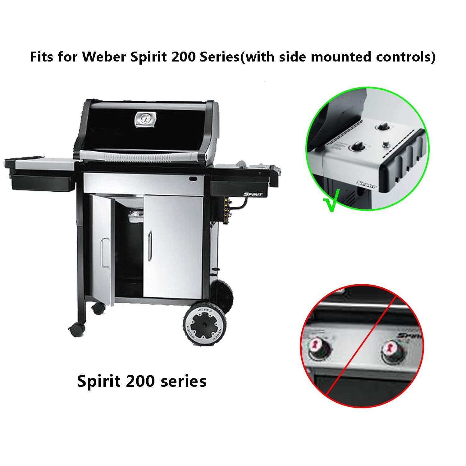 Onlyfire Waterproof BBQ Cover – Heavy Duty Grill Cover for Weber Spirit 300