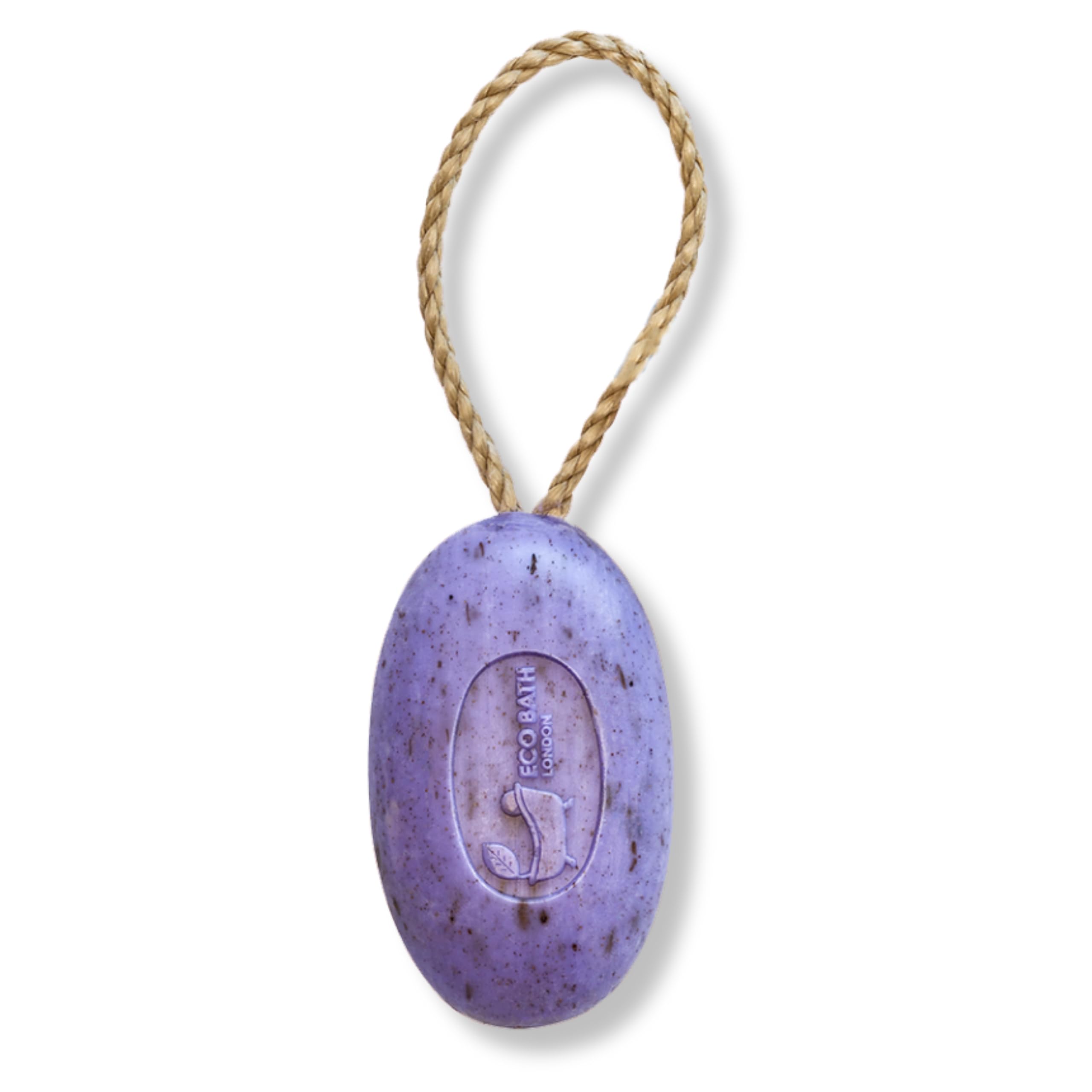 Eco Bath London Lavender Soap on a Rope – Natural Shea Butter Soap 220g
