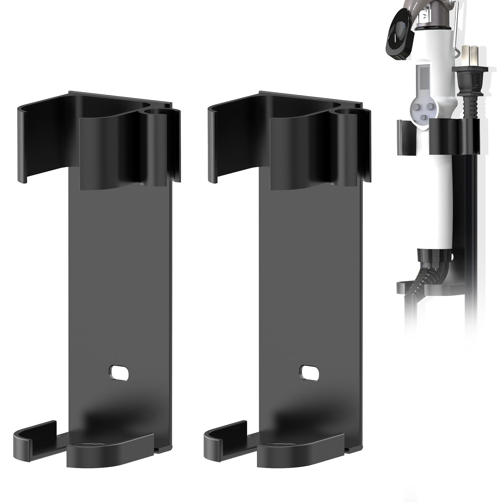 Linkidea Curling Iron Holder Wall Mount | No-Drill Aluminum Organizer - 2 Pack