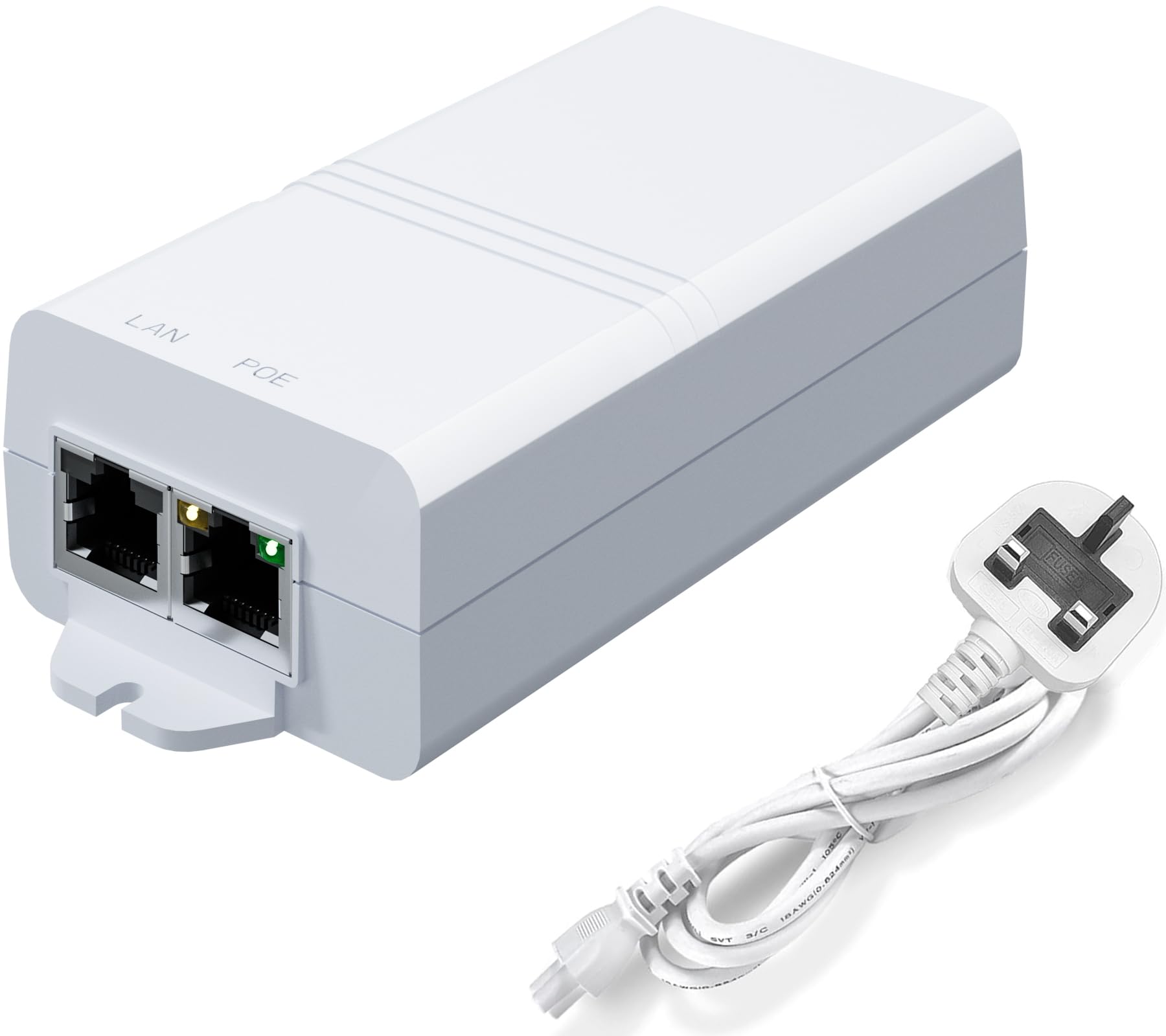 10 Gigabit PoE Injector | 30W Active PoE+ Power Adapter