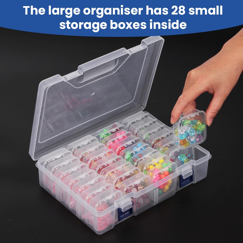 AUAUY Bead Organizer Box, 29Pcs Clear Plastic Storage Containers for Beads - image 5