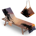 Sun Lounger Towel | Brown Microfiber Beach Chair Cover